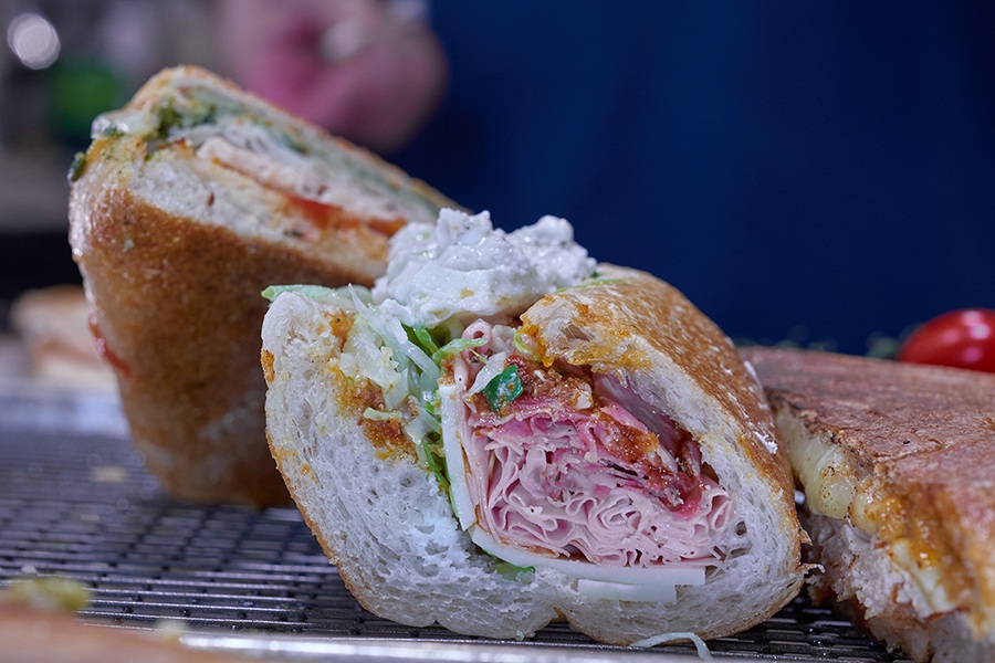 Side view of an Italian sub