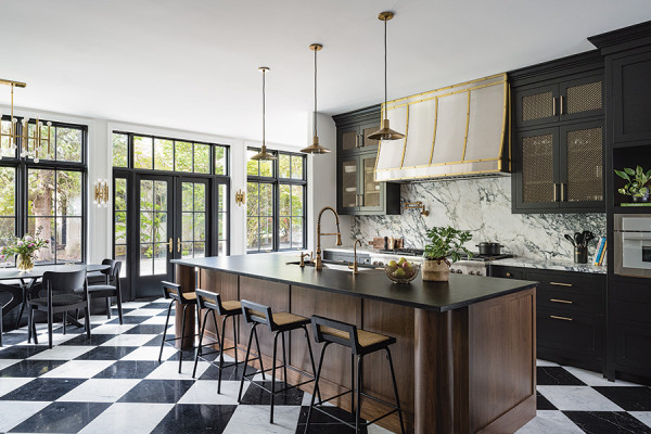 A Hollywood Regency Styled Kitchen Takes Shape In Medford   Fea Kitchen4 Medford 1 600x400 